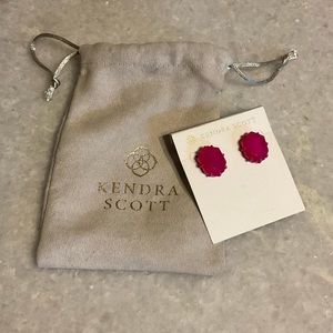 Kendra Scott Morgan Earrings Matte/Magenta/Pink/Unbanded Agate